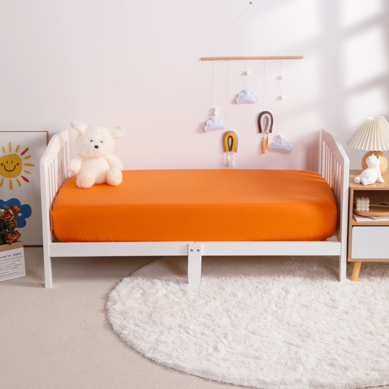 Microfiber Fitted Sheet, Orange