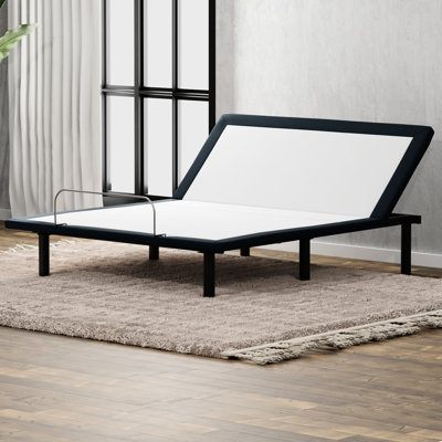 Metal Queen Adjustable Base With Head-Up Option - Grey Color, Wired Remote For Better Comfort, Alleviate Joint Stress Bed In Offer Customized Comfort And Relief