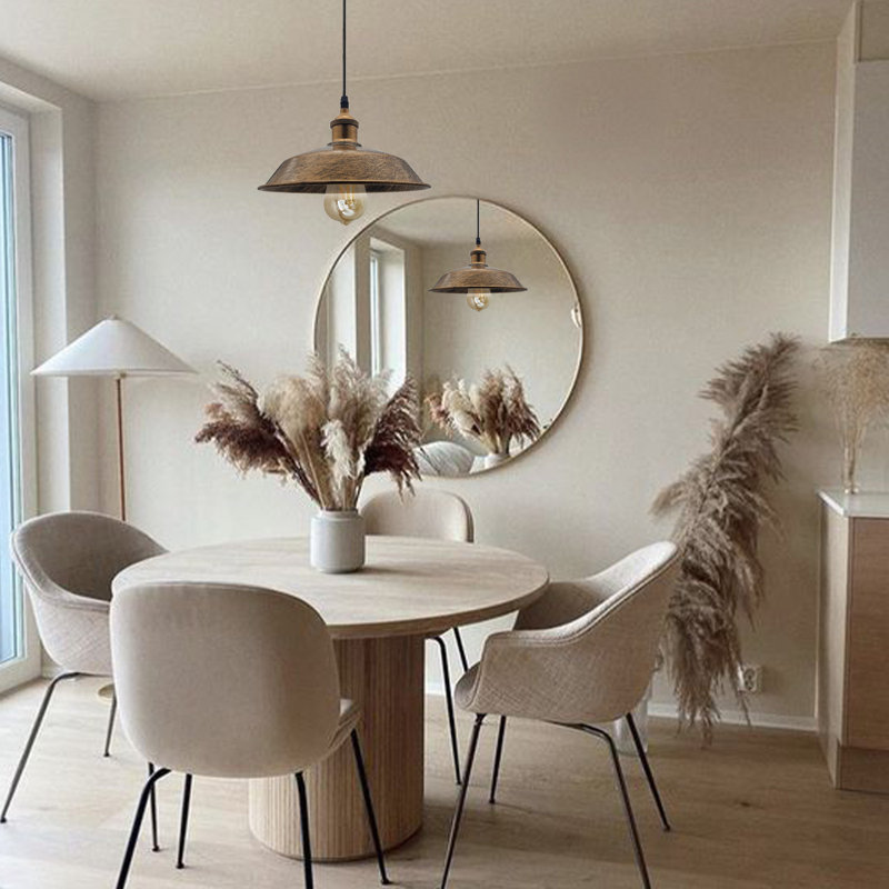 1 - Light Single Pendant, Brushed Copper