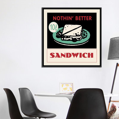 Publicité rétro sur toile tendue sandwich