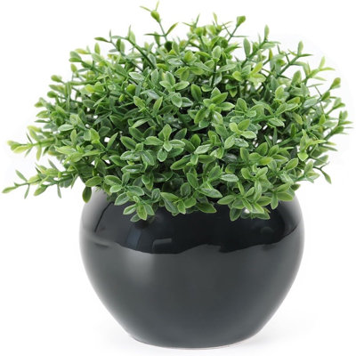 Faux plantes de sauge pour la décoration de la tablette, petites plantes artificielles pour bureau, mini plante artificielle d'intérieur