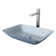Sottile 18" L x 13" W x 4" H Rectangular Glass Vessel Bathroom Sink with 12" H Faucet
