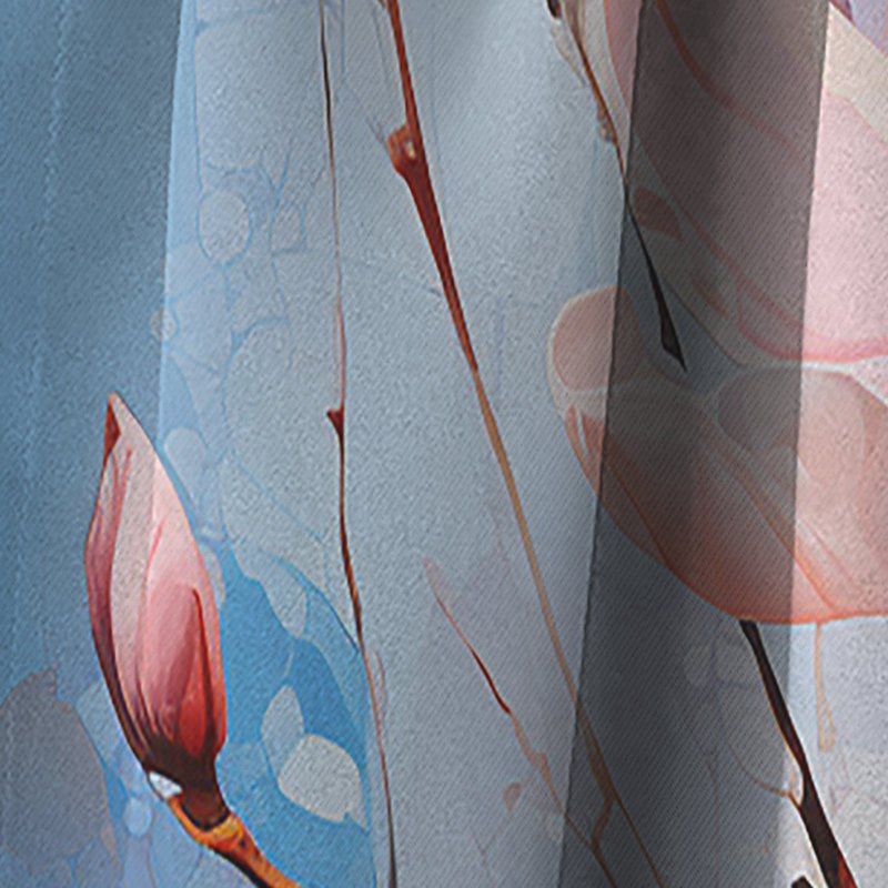 Crampton - Magnolias Blackout Curtain - 1 Panels, 52" W x 108" L