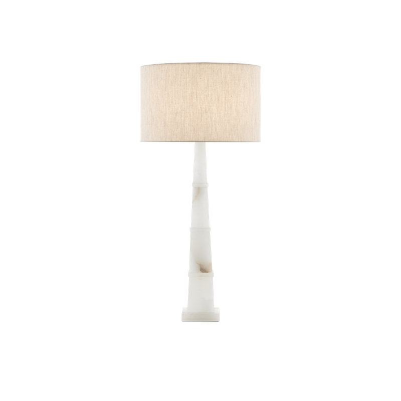 Lampe de table ivoire 34,75 po Alabastro