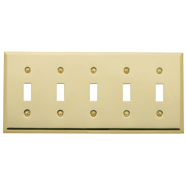 5-Gang Toggle Light Switch Wall Plate