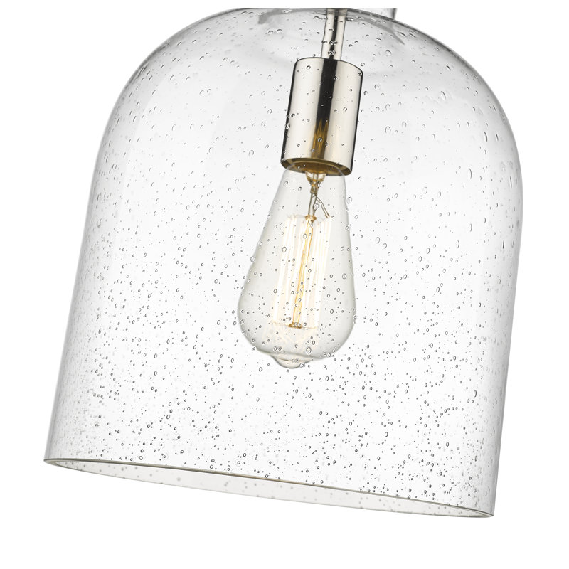 Walpole 1 - Light Candle Style Pendant, 13" H x 9.5" W x 9.5" D, Polished Nickel