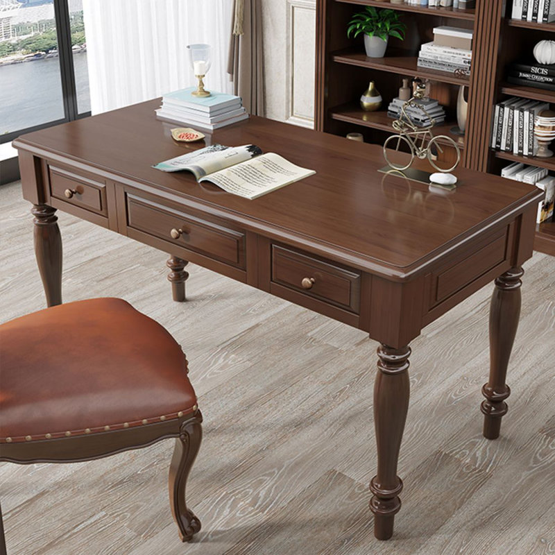 Bureau en bois massif de style américain, H 30,39 po x l 47,24 po x l 23,62 po