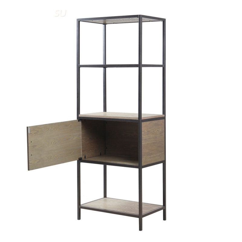 Bibliothèque à 3 tablettes avec armoire de rangement