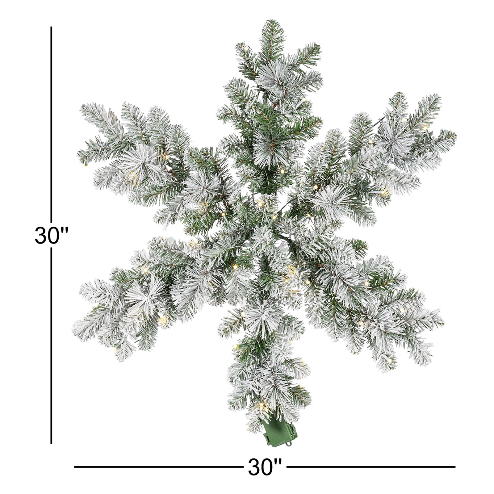 30" Frosted Pre-Lit Christmas Swag