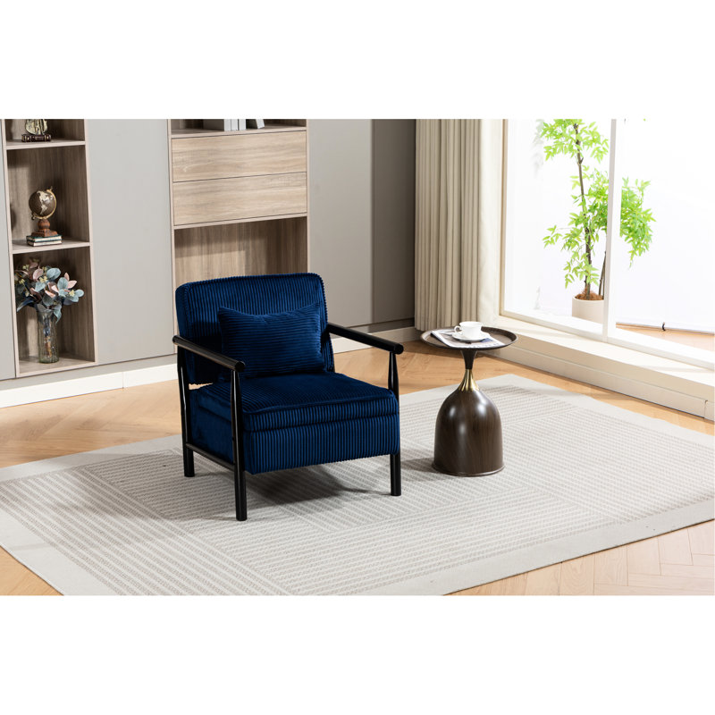 Fauteuil de lecture Mid Century, Bleu antique, Bleu antique