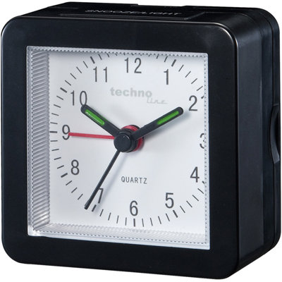 Technoline Quarzwecker Modell SC, schwarz, analog, klassisch