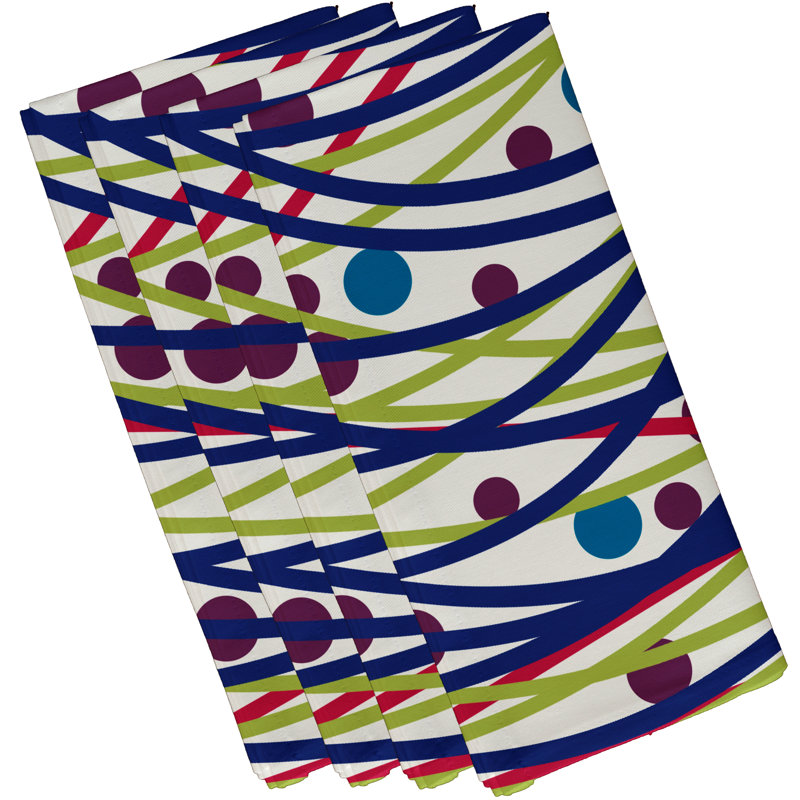 Serviette Jump for Joy Doodle Decorations, Bleu royal