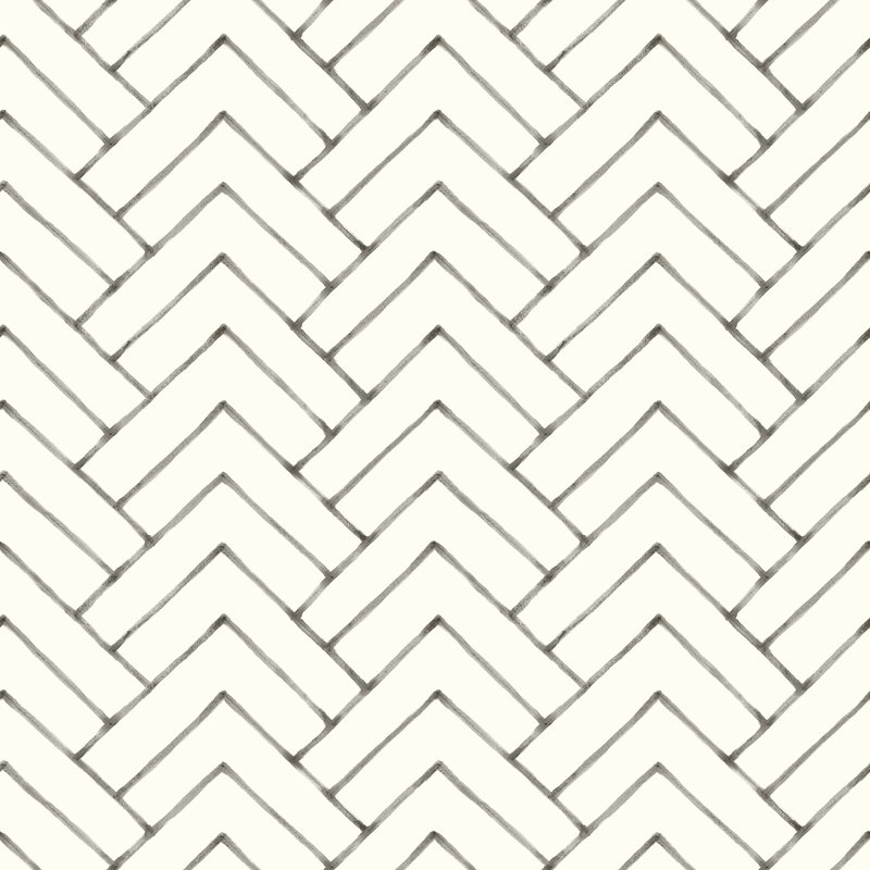 Elliana Prepasted Chevron Double Roll, Black