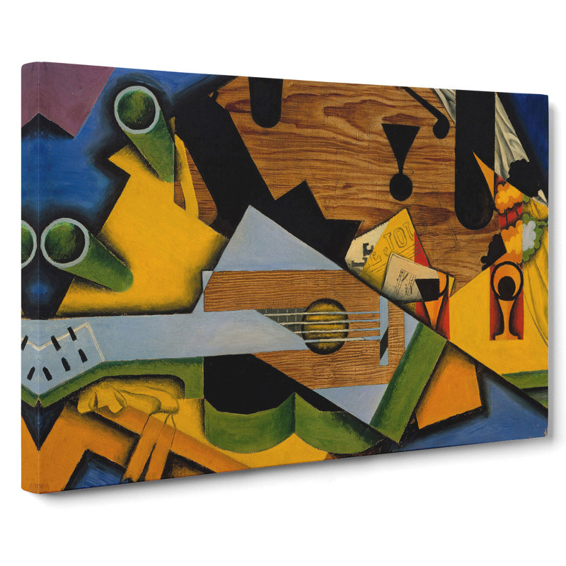 Still Life With Guitar by Juan Gris - Wrapped Canvas Painting, 50cm H x 76cm W x 3cm D