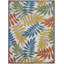 Tapis d'intérieur / extérieur à motif floral vert / bleu / jaune / orange Leonhardt-268969884