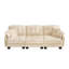 Canapé en chenille 100,7 po Cloud avec coussin lombaire et garniture pompon-1304044774