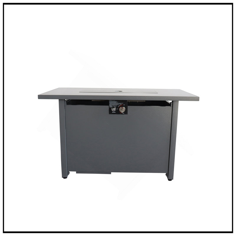 25'' H Steel Outdoor Fire Pit Table With Lid