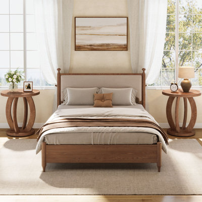 24-inch Tall Nightstand With Round Tabletop