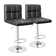 Swivel Upholstered Adjustable Height Counter Stool with Metal Frame