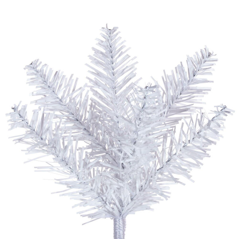 Arbre de Noël artificiel blanc non éclairé., 7.5'