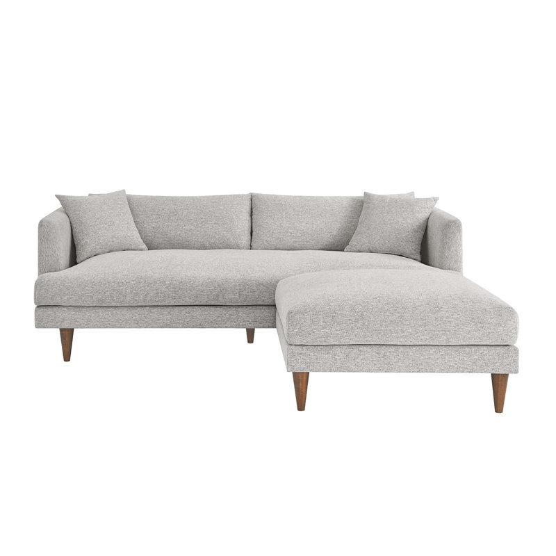 Modway Zoya 84.5'' Sofa, Gray 100% Polyester