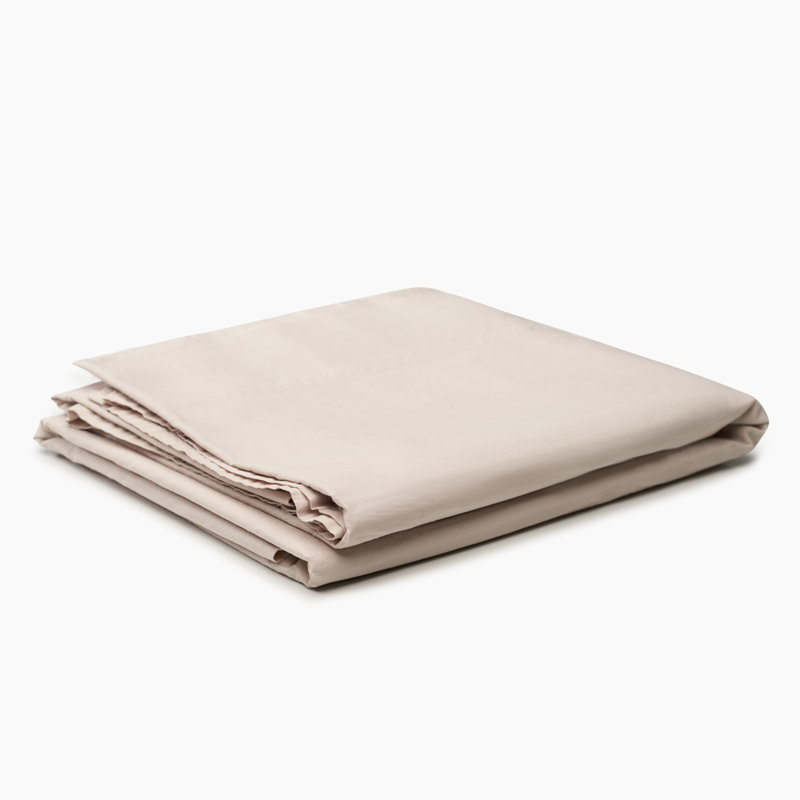 Egyptian Cotton Percale Flat Sheet, Queen Flat Sheet, Tan
