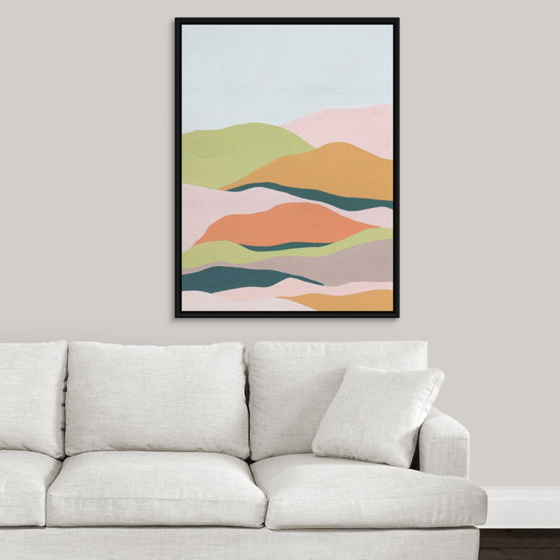 « skyscape clouds » par the novogratz-painting on toile, H 40 po x l 30 po x P 1,25 po, Cadre flottant noir