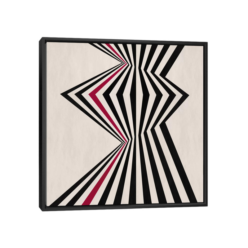 Albree Modern Fragment, impression sur toile, H 18 po x l 18 po x P 1,5 po, Toile avec cadre flottant noir, Pas de tapis