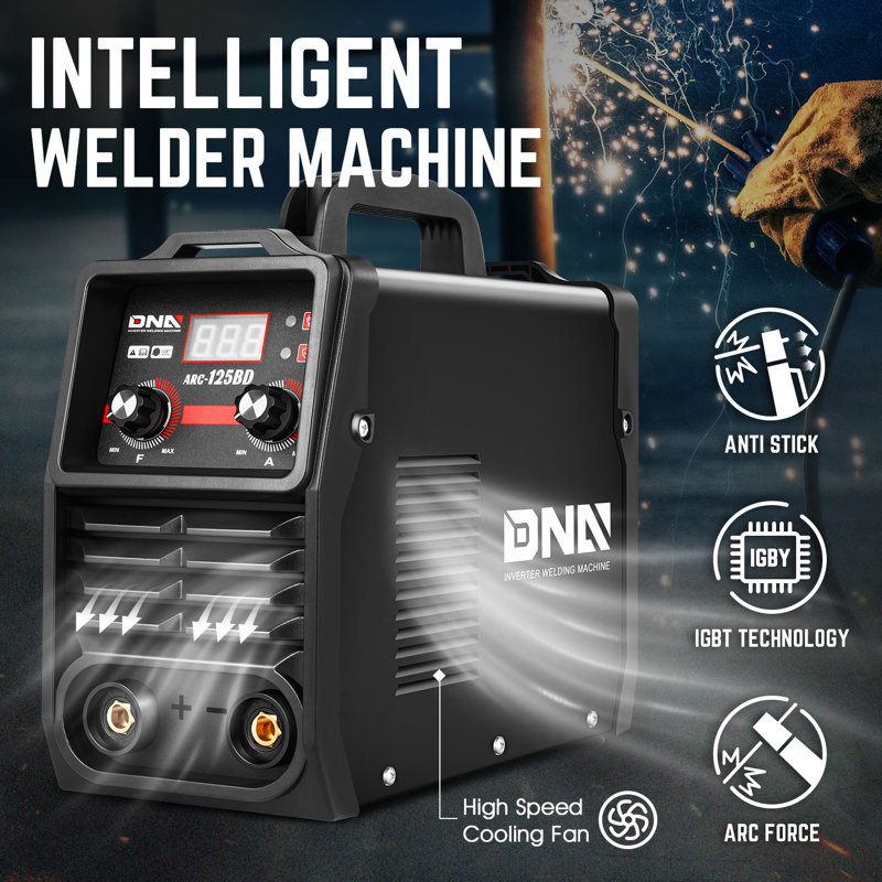Welder Machine, 120A/110V Portable ARC Welding Machine IGBT, DIY Welding, with LED Digital Display, Black