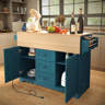 Velvetvanguards Large Kitchen Island With 2 Drop Leaf, Power Outlet ...