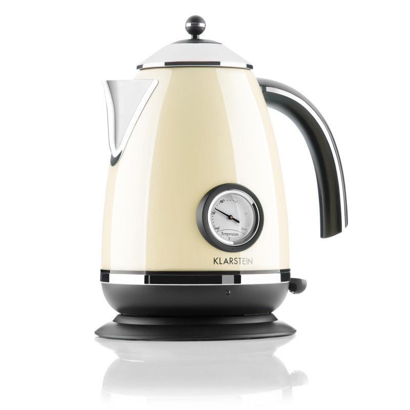 Klarstein 1.7L Stainless Steel Electric Tea Kettle, Champagne