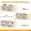 Poste de travail modulaire pour 6 personnes avec rangement et prises Okeysen