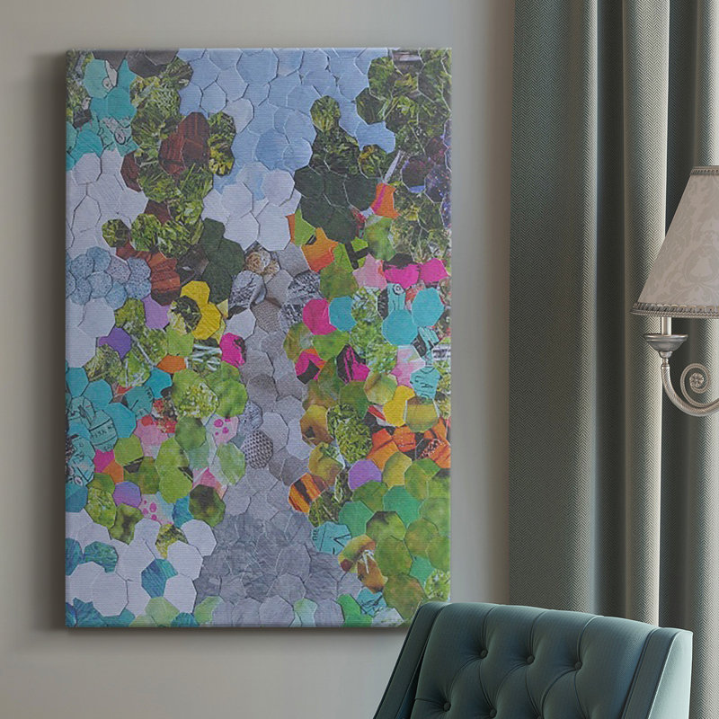 "Magenta Garden" par Coco Good, reproduction sur toile, H 27 po x l 18 po x P 1 po