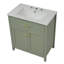 30-Inch Bathroom Vanity With Ceramic Sink Combination, Ample Storage - Features 1 Pullout And Multifunctional Shelf Dividers
