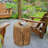 Tree Stump Stool Decorative Side Table With Round Tabletop End Table Outdoor Coffee Table