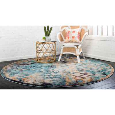 Dimonetta Washable Abstract Indoor Rug