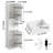 Tall Bathroom Storage Cabinet with Drawer and Adjustable Shelves