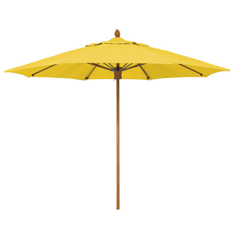 Parasol de marché 11 'Prestige, Teck, Jaune tournesol