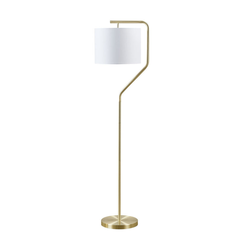 Lampe sur pied angulaire en métal