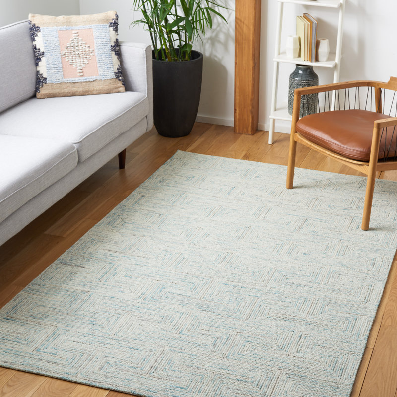 Tapis en laine touffeté à la main Brandea, Rectangle de 5 pi x 8 pi