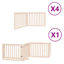  Ensemble de 12 portes pliantes en bois de peuplier naturel-1125497271
