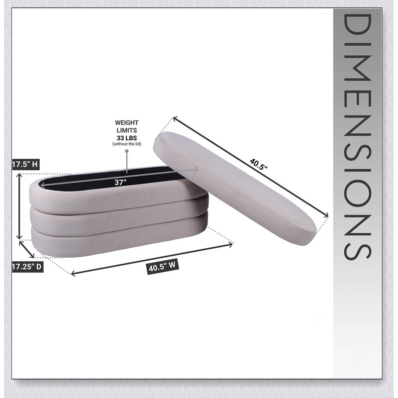 Banc en velours avec rangement, conception simple, confortable et durable, banc multifonctionnel