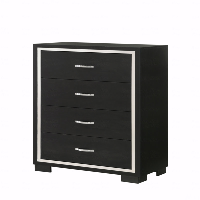 Commode de chambre à coucher moderne 4 pièces Glam