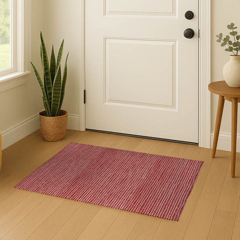 Paillasson Chevron, L 60 po x L 84 po, Rouge canneberge