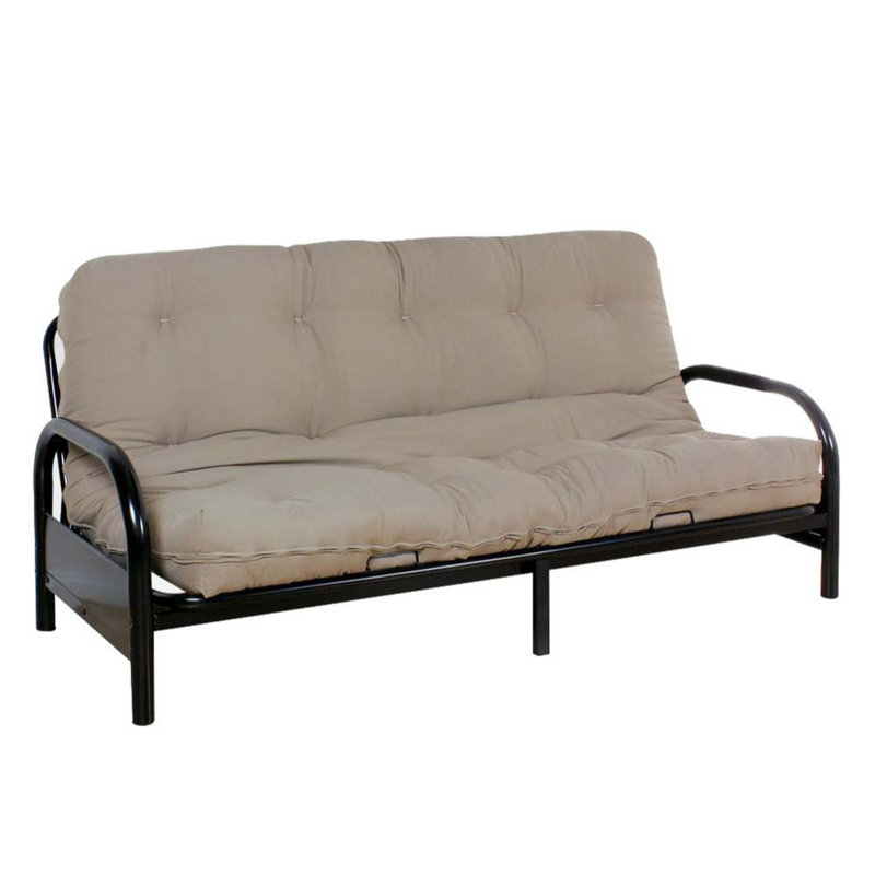 Donovan Cotton Futon Mattress Futon  Mattress, 8'', Full, Khaki