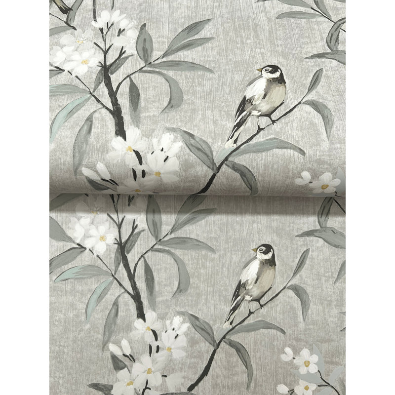 Papier peint thé vert olive, Gris
