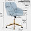 Chaise de bureau réglable, fauteuil, chaise pivotante avec base en métal-1287190382-1287190379
