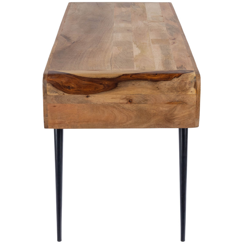 Anuri Natural Wood & Metal Desk