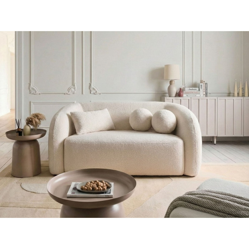 Sofa 2 Seater EGEDAAL Boucle, White