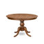 Ensemble de table de salle à manger 7 pièces contenant une table de style Mid-Century et 6 chaises en polyester rouge beige avec dossier capitonné, noyer antique-507873351-507873352
